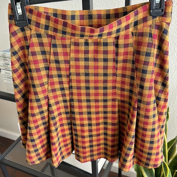 FREE PEOPLE Plaid Mini Skirt - Picture 4 of 6